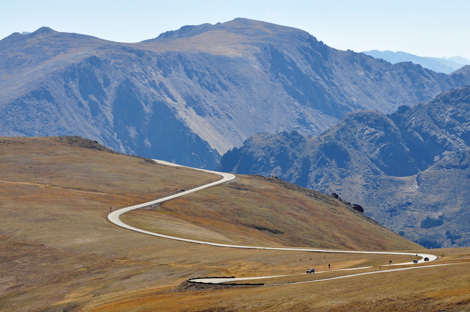 Trail Ridge Road winding across the alpine tundra