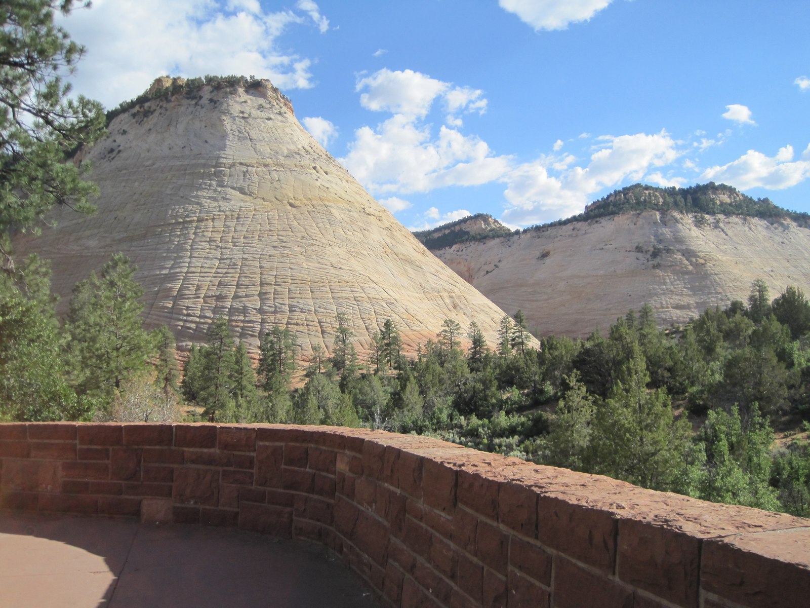 Checkerboard Mesa, a cross-bedded sandstone dome on the east side of Zion